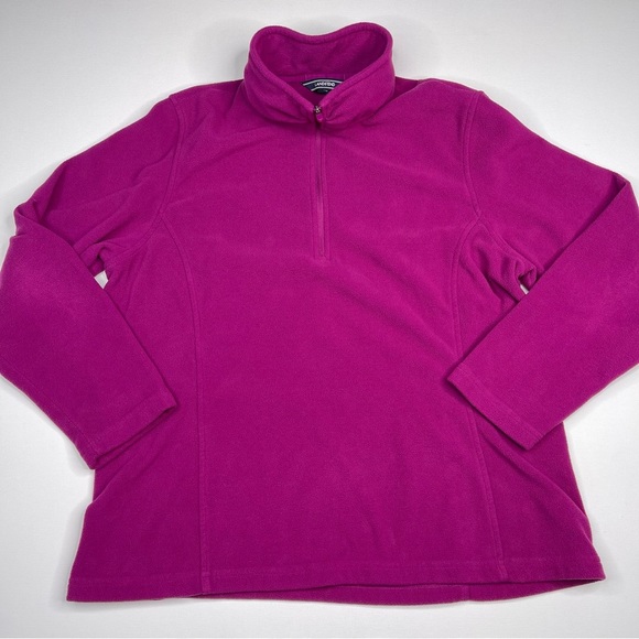 Lands' End Jackets & Coats Lands End Jacket Pullover Fleece Purple